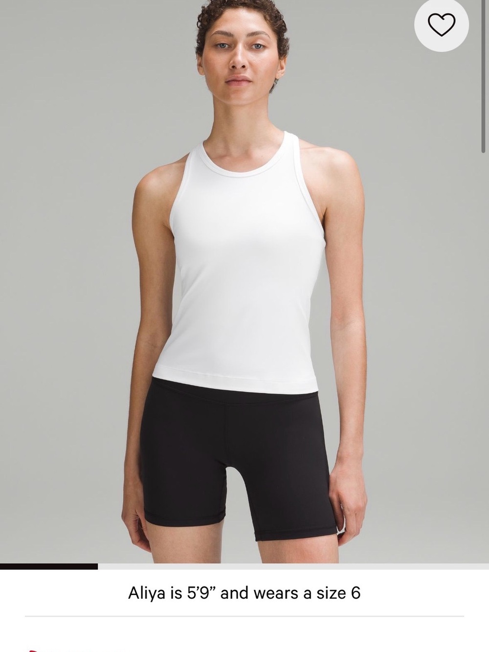 Women’s White Racerback Tank Top Lululemon